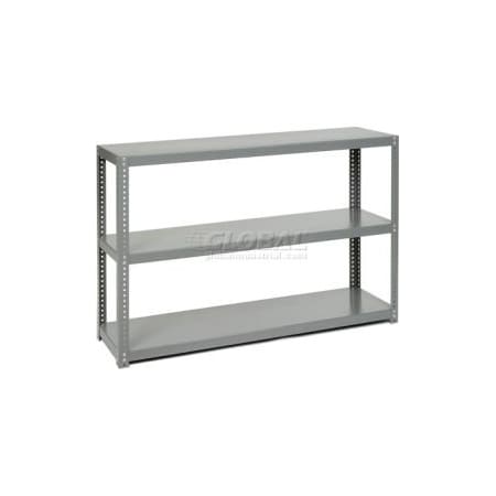 Extra Heavy Duty Shelving, 36W X 18D X 39H, 3 Shelves, Gray